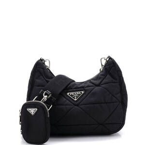 Prada Small Re-Edition Shoulder Bag Quilted Tessuto